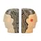Hello Honey® 7" Multicolor Painted Stoneware Head Vase Bookends